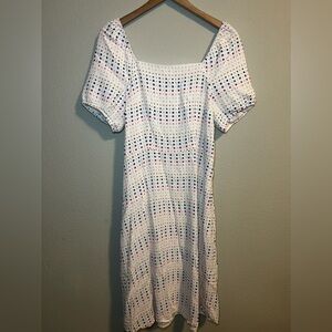 Elegant White Eyelet Dress